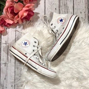 Converse High Top Canvas White Sneakers